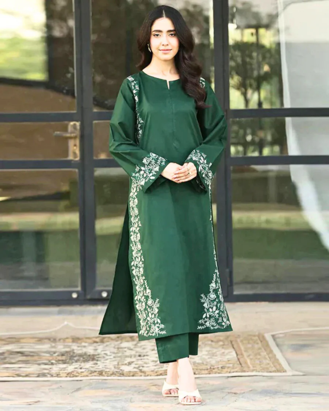 Agha Noor - Embroidered Long Shirt 2 piece EID SALE 50% OFF