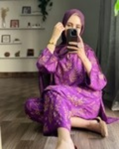 Floral Leaf Print 2Pcs Stitched