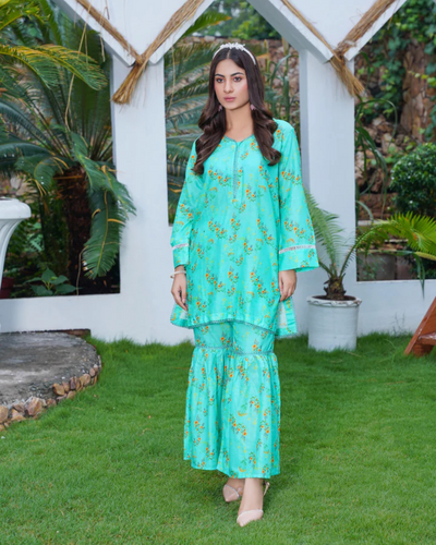 Firoza- Cambric Ghrara 2 Piece with Shirt