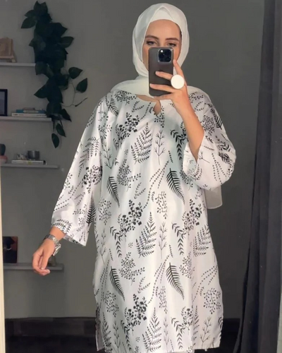 Floral Leaf Print 2Pcs Stitched