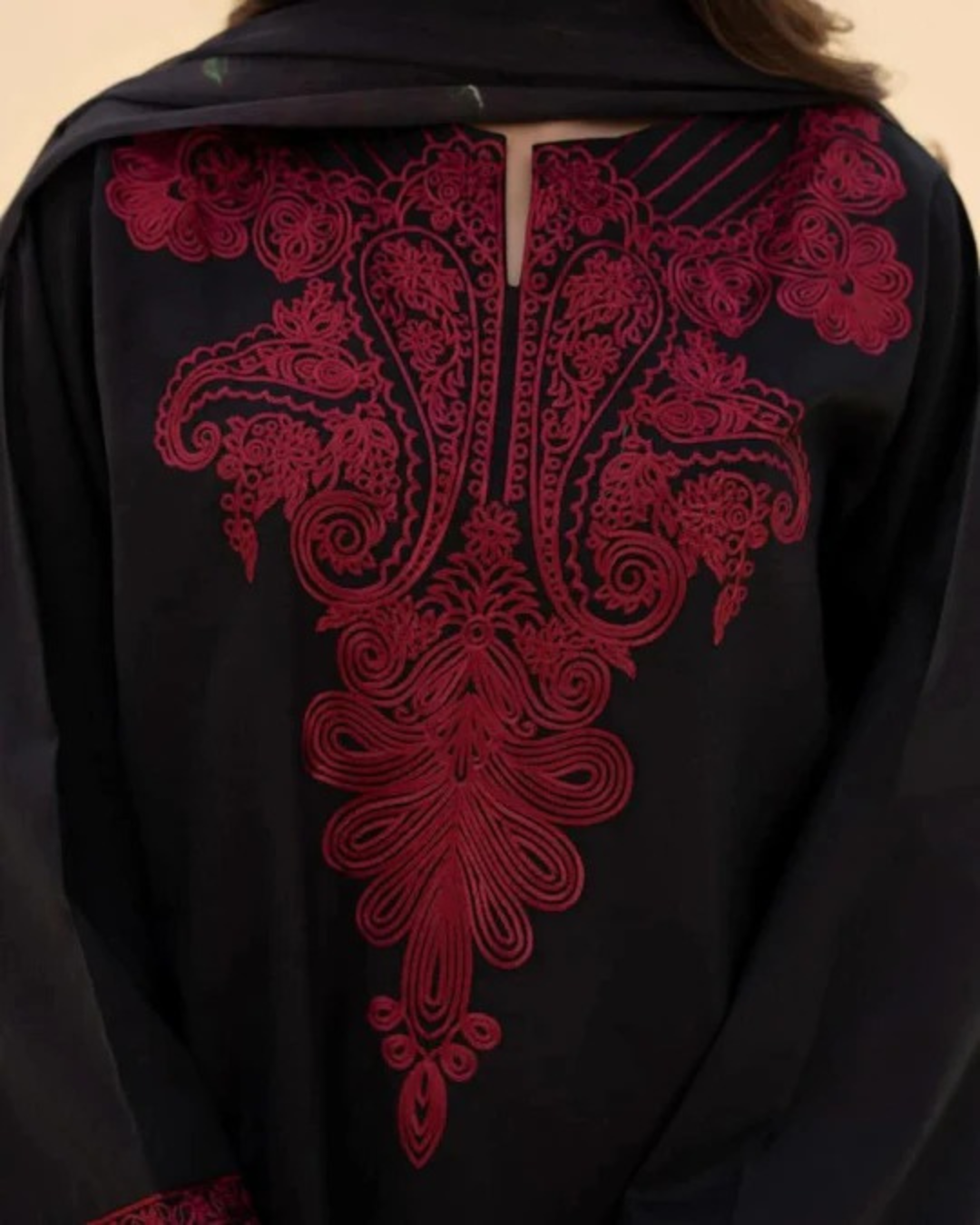 Zaroon Black  Embroidered stiched (2 piece) ZL1006