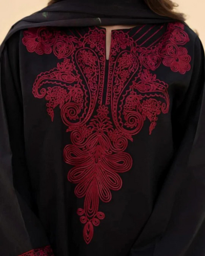 Zaroon Black  Embroidered stiched (2 piece) ZL1006