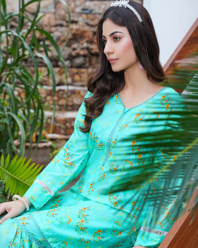Firoza- Cambric Ghrara 2 Piece with Shirt