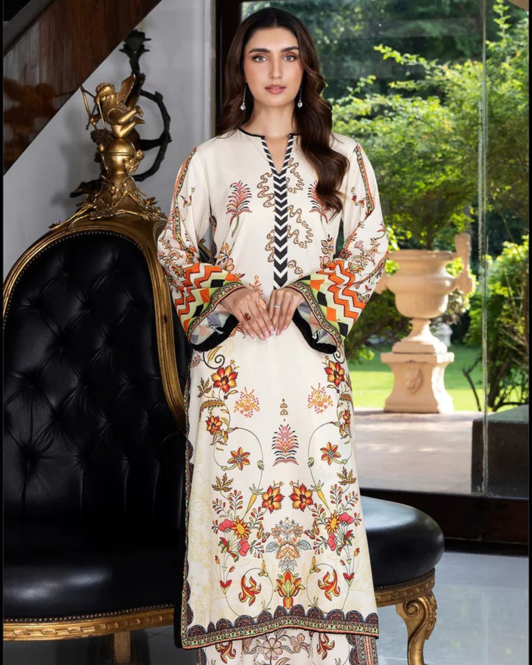 Naimal Floral Fusion Stiched (2 piece) ZL1007