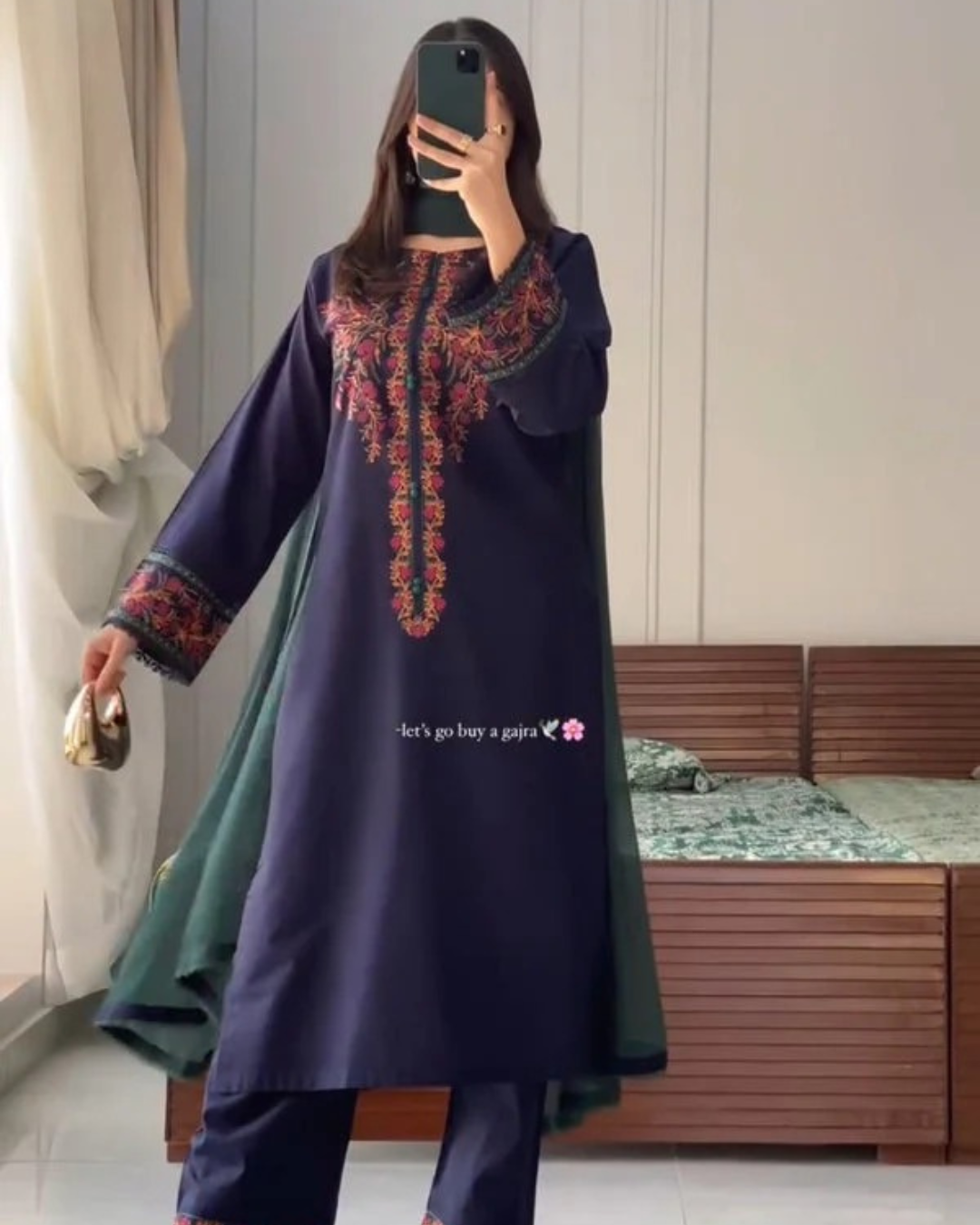 Rang ja Embroidered Stitched ( 2 piece) ZL1004