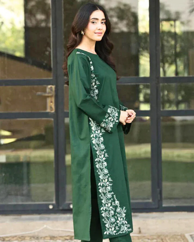 Agha Noor - Embroidered Long Shirt 2 piece