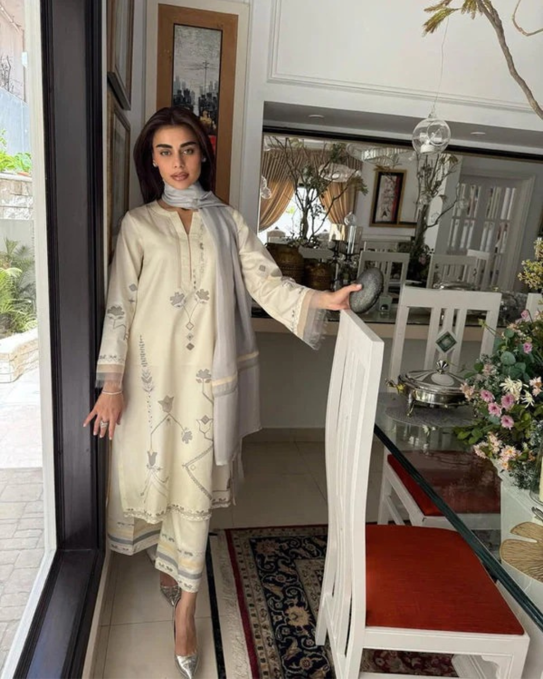 Norah Embroidered Stitched (2 piece)