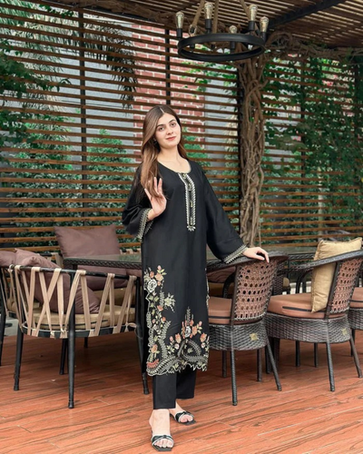 Wajiha Embroidered stiched (2 piece)