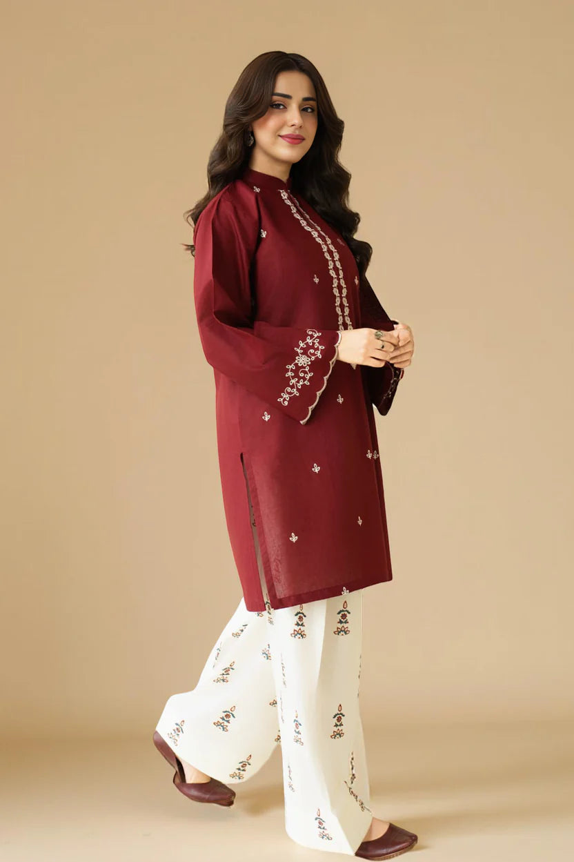 Meeran Embroidred Stitched 2PC Premium Winter Fabric