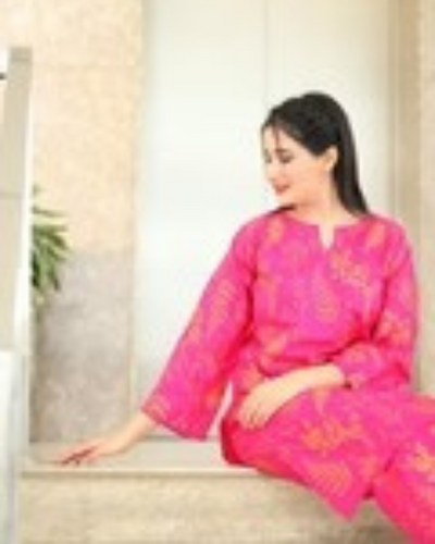 Floral Leaf Print 2Pcs Stitched