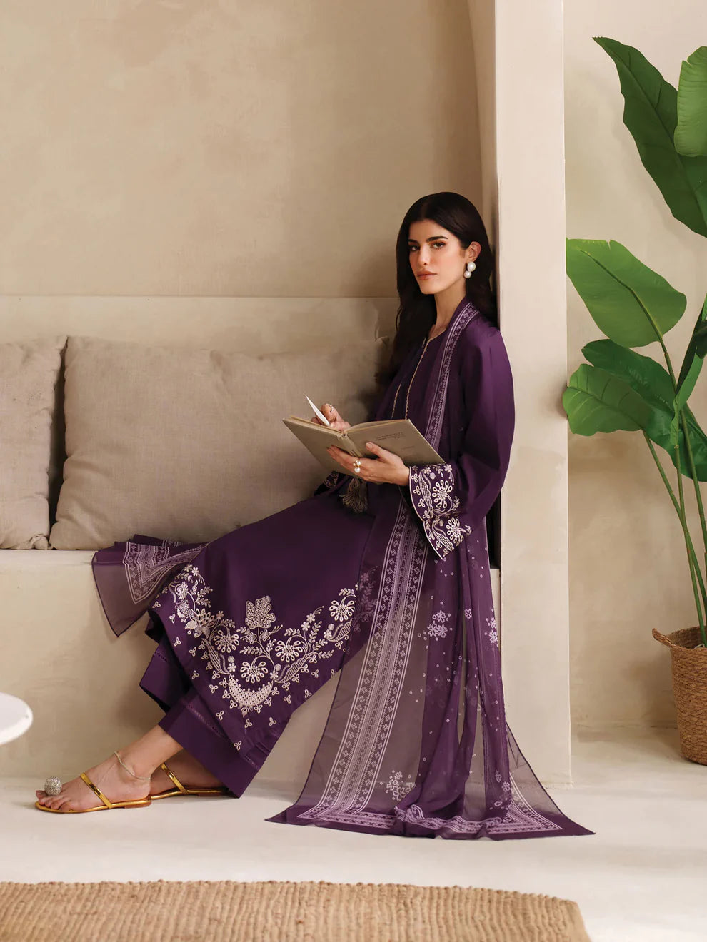 Kanza - 2Pc Embroidred Suit - Premium  Fabric