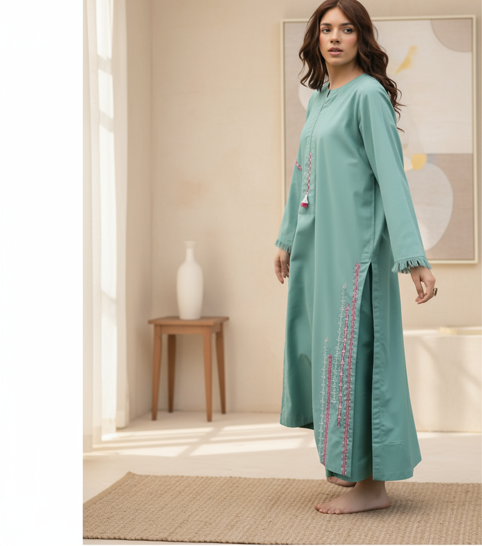 Sassi - Embroidred Stitched 2 PC Premium Fabric
