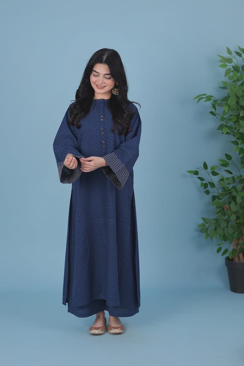 Hajra - 2Pc Embroidred Suit - Premium Fabric