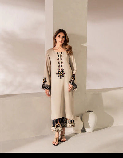 Mashal - 2Pc Embroidred Suit - Premium Fabric