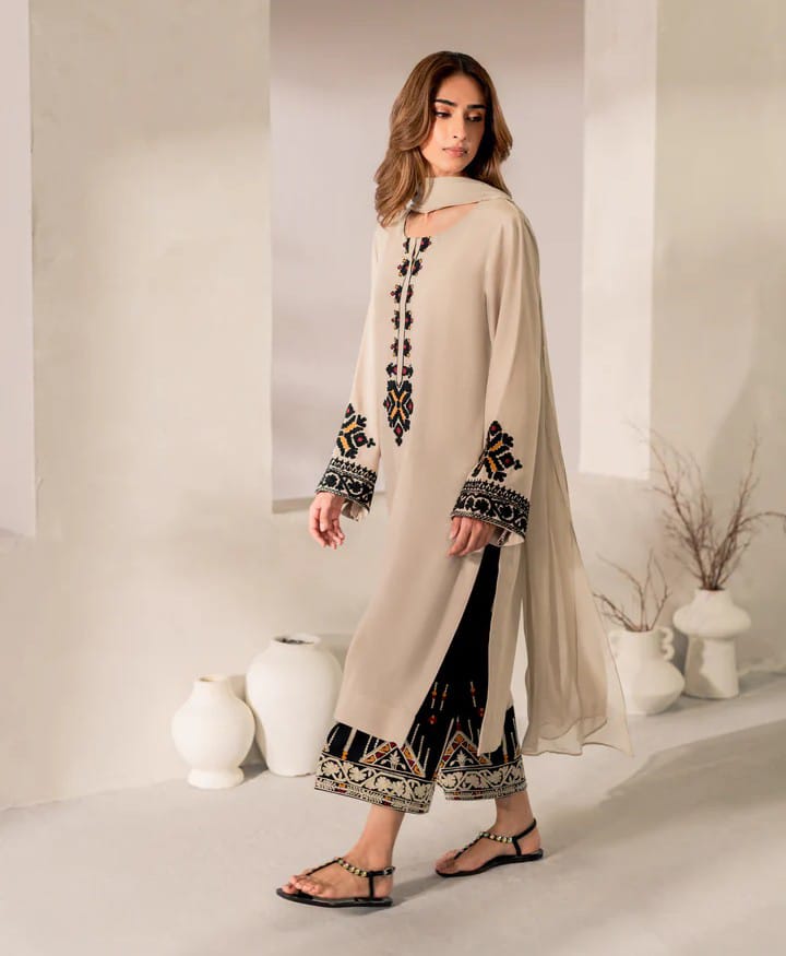 Mashal - 2Pc Embroidred Suit - Premium Fabric