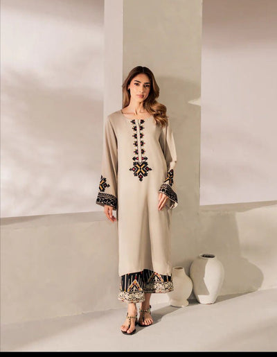 Mashal - 2Pc Embroidred Suit - Premium Fabric