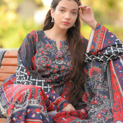 Zaria printed 3 piece