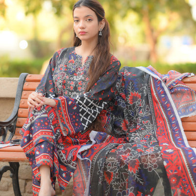 Zaria printed 3 piece