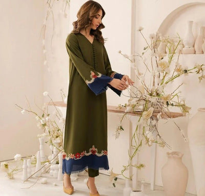Huma  Embroidered stiched (2 piece)ZL1008