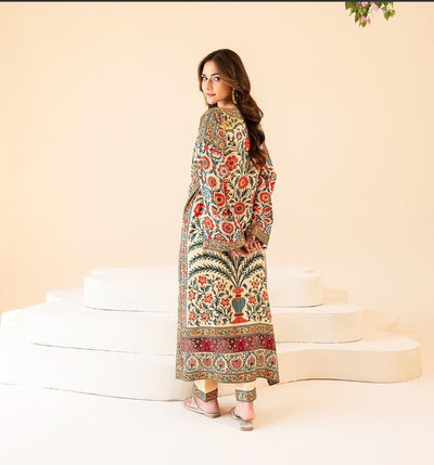 Laila beige  Stitched 2 piece